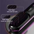 thumbnail image 3 of JUNWELL Numoya Portable Straightener Brush -  Fast Heating Cordless Mini Hair Straightener Brush  3 Temp-Settings，Straightener Rechargeable & Cordless Mini Hair Straightener Comb (Black, 3 of 8