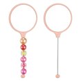 thumbnail image 1 of Uxcell 2 Pack Beadable Mirrors with Handle, 5.7 Inch Long Bead Mirror Bars Removable, Portable Round Hand Mirrors for DIY Jewelry Making and Beaded Crafts (Skin Color), 1 of 7
