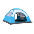thumbnail image 2 of Automatic Pop Up Tent 2 Second Quick Setup, Rain & Sun Protection Camping Shelter Windproof Design, Double Door Mesh Ventilation Waterproof Silver Coating for Outdoor, 2 of 9
