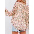 thumbnail image 3 of ORUYROP Blouses Décontractées Boho à Imprimé Floral Col en V Manches Longues Amples pour Femmes, 3 of 6