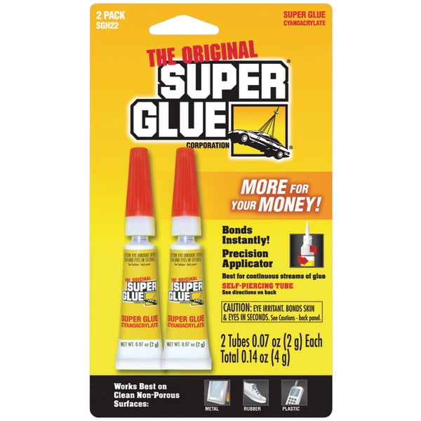 The Original SuperGlue(R) SGH22-12 Super Glue Tubes, 2 pk