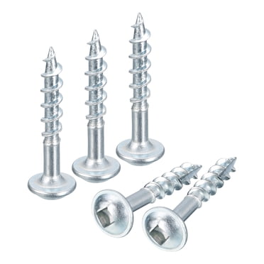 Unique Bargains #8x1" Pocket Hole Screws, 200 pack Square Drive Self Tapping Wood Screws, Zinc Plated