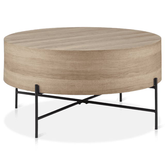 Bouclair Table Basse en Placage Taupe et Métal
