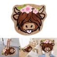 thumbnail image 2 of Funny Cow Head Entrance Welcome Mat Non Rubber Back Kitchen Funny Rug Front Door Funny Welcome Rug Cow Head Special Shape Funny Front Door Welcome Rug Lap Throws And Blankets Small Knot Throw Blanket, 2 of 4