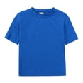 thumbnail image 2 of MIASHUI Boys Summer Tracksuit Outfits Solid Color Short Sleeve Shirts Shorts Outfits,Blue,4-5 Years, 2 of 9