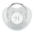 thumbnail image 4 of Silicone Baby Pacifier Silver A-Z Letters Safe BPA Free One Piece Seamless Pacifier with Lid for Infant 6-18 Months, 4 of 7