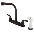 thumbnail image 1 of Kingston Brass KB755 8 Inch Center Kitchen Faucet With Side Sprayer - Oil Rubbed Bronze, 1 of 2