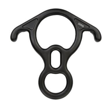 Transemion Climbing Descender Ring Equipment Rappelling Device Mountaineering Accessory Black