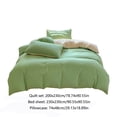 thumbnail image 3 of All-Season Bedding Set,4-Piece Solid Color Sheet Set,Washable,Duvet Cover,Pillowcases,Comfortable,Family-Friendly,Easy Care,Machine Washable,for Pets,PENDANE,Green, 3 of 9