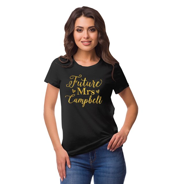 Inkdotpot T-Shirt Personnalisé pour Femmes Future Madame Annonce de Mariage Shirt-R9