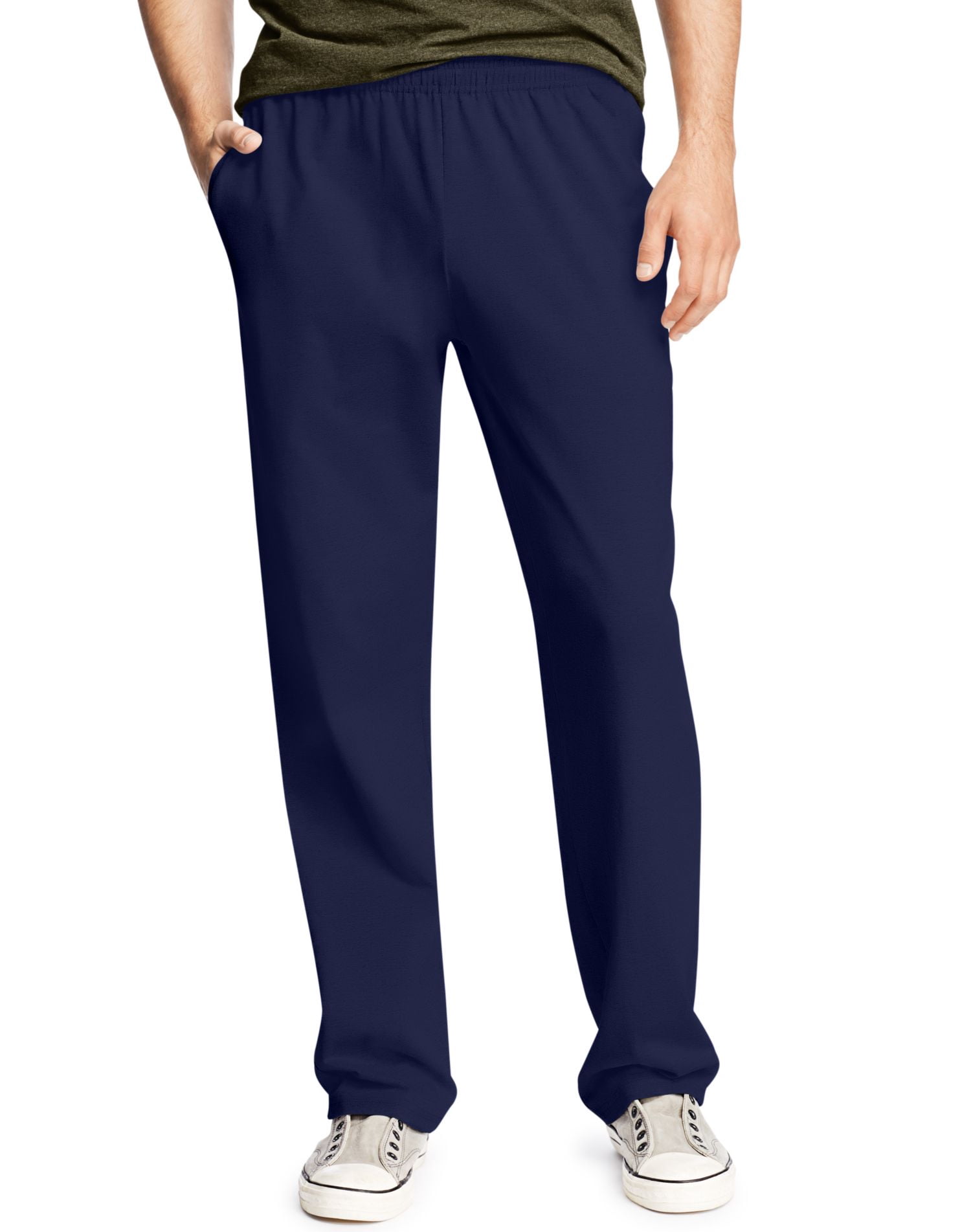 Hanes Mens X-Temp Jersey Pocket Pant, XL, Navy