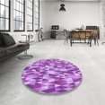 thumbnail image 4 of Ahgly Company Machine Washable Indoor Rectangle Transitional Violet Purple Area Rugs, 2' x 4', 4 of 7