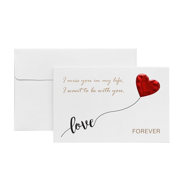 Yhmxh Thank You Cards,Greeting Cards Greeting Card with Envelopes Romantic Valentines Day Gift The Card