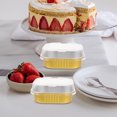 thumbnail image 3 of 40 Sets Aluminum Foil Pans Baking Cake Pans Disposable Pudding Baking Pans with Lid, 3 of 8