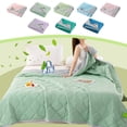thumbnail image 1 of Sentmoon Couverture Légère pour l'Été Couverture d'Été Légère Couette d'Été pour Climatisation Sensation de Fraîcheur Couette d'Été en Soie Glacée Couette Mince Crème Glacée Lavable Lavable, 1 of 7