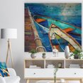 thumbnail image 3 of Design Art - Boats and Pier in Blue Shade, 3 of 5