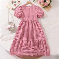 thumbnail image 1 of Milgrthf Robe Camisole Décontractée d'Été pour Filles, Tendance, Dégradé, Ample, Col Ras du Cou, Sans Manches, Ligne A Évasée, Robes pour 4-15 Ans, Violet, 7 Ans, 1 of 9