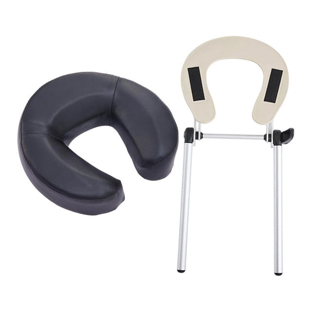 lionlar Massage Table Face Cradle with Pillow Cushion Support Bracket SPA Adjustable Black