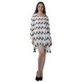 thumbnail image 2 of Moomaya Chemise à Manches Longues Femme Imprimée Robes Grande Taille Rayonne Tuniques Courtes, 2 of 4