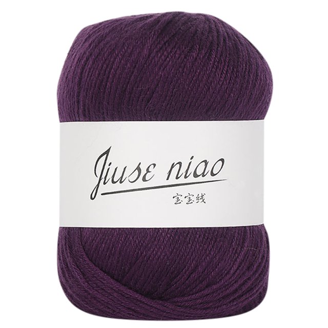 LSLJS 1PC 50g Cotton Yarn for Crocheting and Knitting Soft Yarn Chunky Colorful Hand Knitting Baby Milk Cotton Crochet Knitwear Wool Yarn