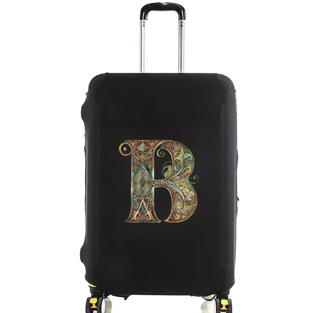Housses de Bagage Housse de Protection Bagage de Voyage Anti-Rayures Housse Anti-Poussière Réutilisable Housse Lavable Motif Imprimé Graphique 8Graphic Letter B L
