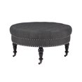 thumbnail image 3 of Pouf tufté rond Aubrey charcoal, 3 of 6