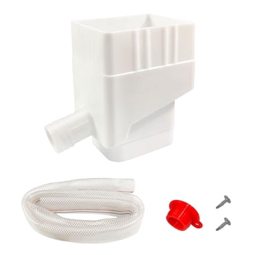 jinwen Rain Water Collection System Yard Gutter Drain with Hose Rainwater Collector White