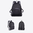 thumbnail image 1 of Uuiauoio Foldable Backpack Minimalist Design Lightweight Student Backpack Zipper Strip Side Mesh Pocket Compact Storage Easy Carry Travel Daypack, 1 of 4