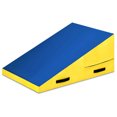 thumbnail image 1 of Costway Tapis de Gymnastique Incliné en Coin avec Poignée Zippée pour Entraînement à Domicile, 1 of 10