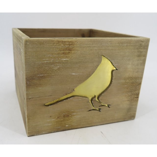 Marron avec l'Oiseau d'Or Plante d'Empreinte