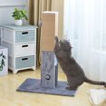 thumbnail image 4 of Vibrant Life 31.5" Natural Jute & Plush Covered Cat Scratching Post with Massager & Toys, Gray&Brown, 4 of 7