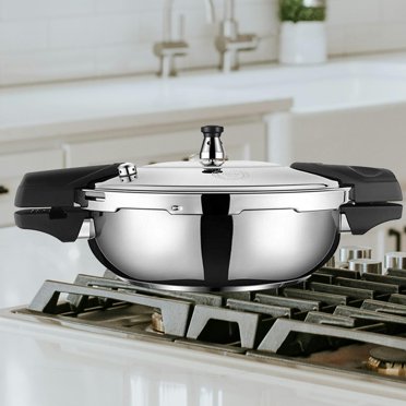 Elodie Pressure Cooker Kitchen Stew Soup Pot Kitchen Cookware Fast Instant Cooking Safe 18cm