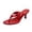 Red, variant on Anmrize Women's Sandals, Stiletto Heel Shoes, Flip Flop Sandals, Summer Dress Shoes, Women's Kitten Heels Flip Flops Square Toe Low Heels Slip On Comfortable Summer Thong Heeled Sandals, Brown 9