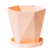 ZZkhGO Plastic Planter Pot with Saucer, Thickened Large Flower Pot for Balcony Garden, Decorative Pot with Drainage for Plants