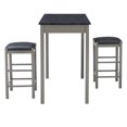 thumbnail image 3 of Linon Tifton 3 Piece Faux Marble Upholstered Dining Tavern Set in Gray Wood, 3 of 13