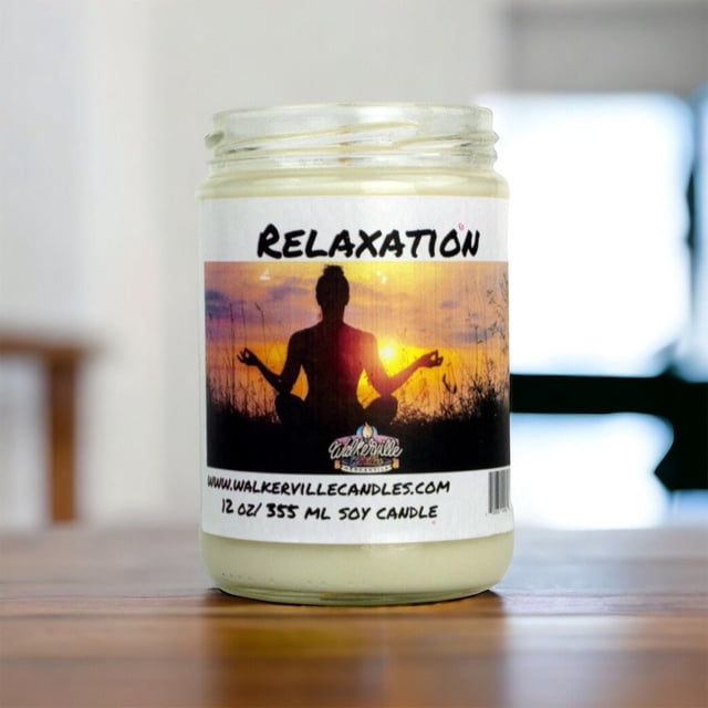 Relaxation Vegan Coconut Soy 12 oz/ 355 ml Candle Hand-poured, Eco-friendly, Clean Burning, Woodsy/ Clean