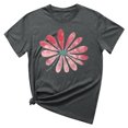 thumbnail image 5 of KIHOUT Nouveau Haut de Mode d'Été pour Femmes 2025, T-Shirt à Manches Courtes à Col Rond Décontracté à Imprimé Floral Gris Foncé TG, 5 of 5