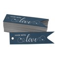 thumbnail image 1 of Inkdotpot Silver Foil Paper Hang Tags Made With Love Text Favor Tags 50 Pieces, 1 of 6