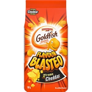 Goldfish® Blasted® Xtreme Crackers Cheddar,180g sac