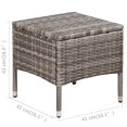 thumbnail image 5 of vidaXL 3 Piece Bistro Set Poly Rattan Grey, 5 of 5