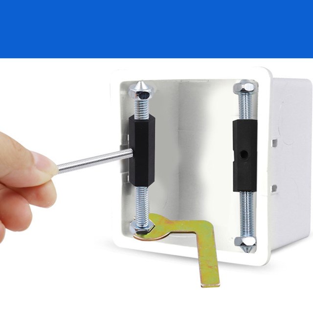 ziyahi Cassette Screws Support Rod wall mount Kit Kits adjustable repair device Rust Resistant Repair Device for Wall Switch 86 White