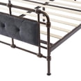 thumbnail image 4 of TOYTEXX Queen Metal Bed Frame with Tufted Boucle Headboard, Wooden Slats, No Box Spring, Dark Grey, 4 of 6