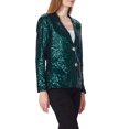 thumbnail image 3 of Women's Evening Sparkle Sequins Open Front Long Sleeve Blazer Jacket, 3 of 5