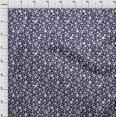 thumbnail image 3 of oneOone Tissu Flex Coton Bleu Floral & Texture Matériel de Robe Tissu Imprimé Tissu au Mètre 40 Pouces de Large, 3 of 4
