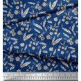 thumbnail image 2 of Soimoi Rayon Fabric Leaves & Floral Block Decor Fabric Printed Yard 56 Inch Wide, 2 of 3