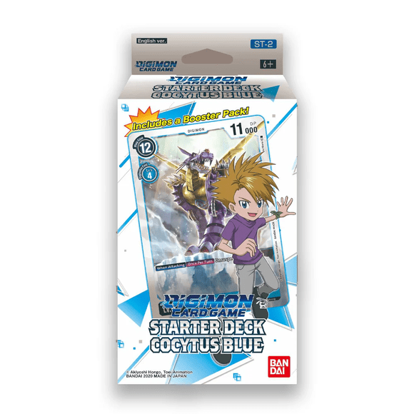 Digimon Card Game Cocytus Blue ST-2 Starter Deck – Bandai Digimon TCG Trading Cards