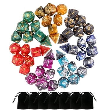 RXIRUCGD Jouets 49 Pcs dés Polyédriques Bicolores pour Donjons et Dragons Jeux de Table