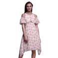 thumbnail image 1 of Bimba Robe Midi à Manches Volantées pour Femmes, Tunique Évasée à Épaules Dénudées, Imprimé Floral Rose - XXX-Large, 1 of 6