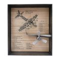 thumbnail image 4 of Metallic Vintage Airplane Wall Art with Clock, Set of 3, 4 of 8