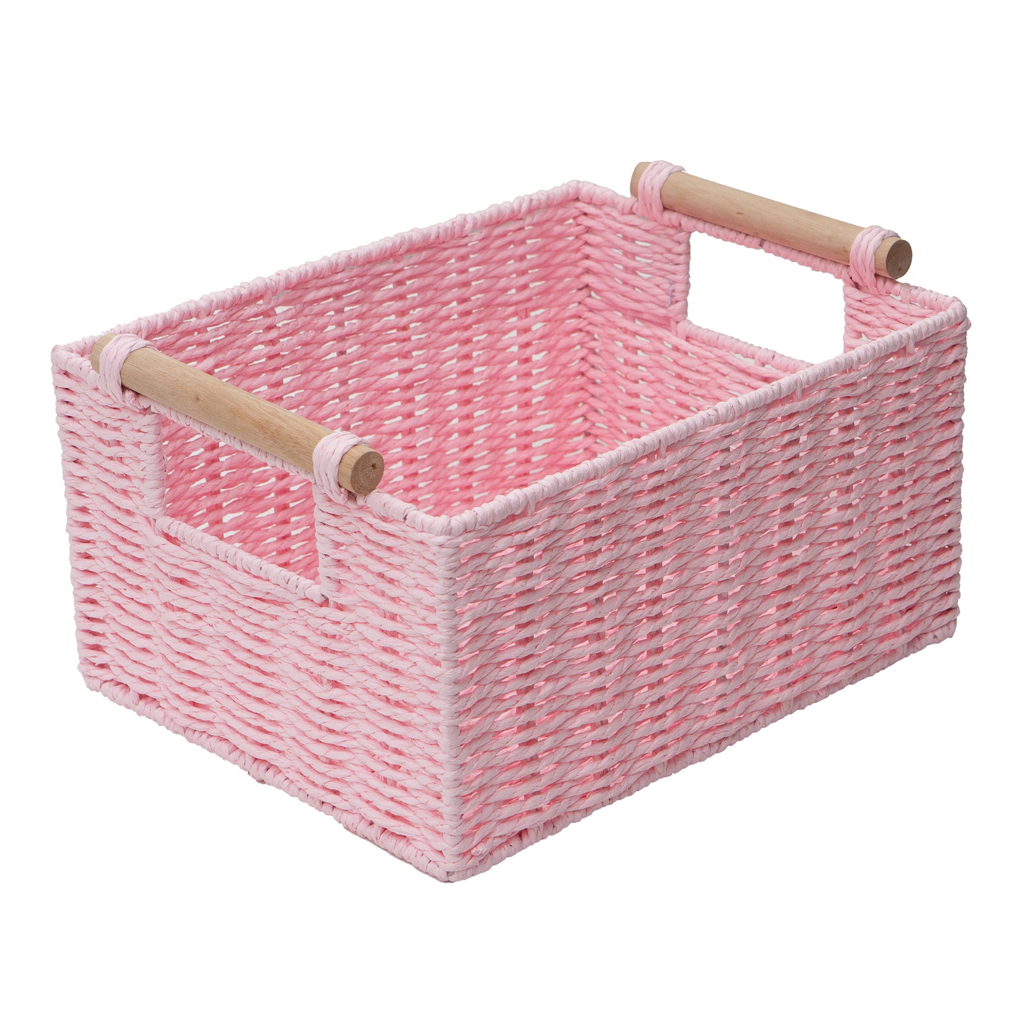 Panier de rangement décoratif rectangulaire en corde de papier tissée Zenna Home